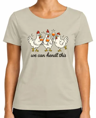 Imagen del producto de Podemos ofrecer este producto: Camiseta para mujer con el texto "Hennen Party Lustig JGA Statement Sarkasmus Huhn", color natural, talla S