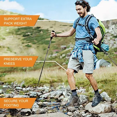 Produktbild von Wanderstöcke Faltbar Wanderstöcke Ultraleicht Unisex 110-130cm 2 St