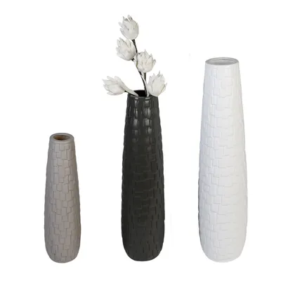 Produktbild von GILDE Vase Brick dunkelgrau matt H. 74 cm,46922