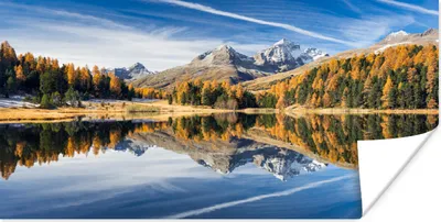 Produktbild von MuchoWow® Poster Alpen - Berge - Wald 40x20 cm - Poster für die Wand - Poster Schlafzimmer