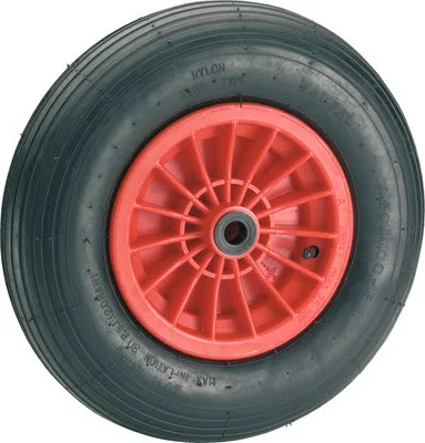 Produktbild von Tarrox Luftrad mit Kunststofffelge und Rillenprofil, 400 mm geeignet für Schubkarre