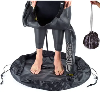 Image de Tapis de change imperméable, 75 cm - Sac pour combinaison de plongée - Tapis portable - Bandoulière - Poignées - Idéal pour les sports nautiques