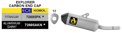Image de Échappement ARROW Slip-On homologué Explorer Titan pour Yamaha Teneré 700