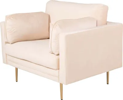 Obrázek produktu pro Křeslo FURNLUX Boom Beige And Gold 110 cm / Hlavní barva: béžová / Rozměry: 110 x 90 x 88 cm