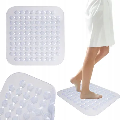 Produktbild von Sepio Badewannenmatte Farblos 43,5x43,5 cm, Duschmatte rutschfest, Antirutschmatte Badewanne, Duschmatte, Rutschmatte Badewanne, Bathroom Mat
