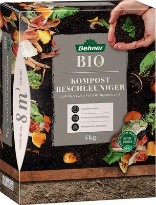 Produktbild von Dehner Bio Kompostbeschleuniger, hochwertiger Naturdünger, Schnellkomposter, ökologische Komposthilfe, biologisch, organisch mineralisch, für ca. 8 qm Grüngut, 5 kg