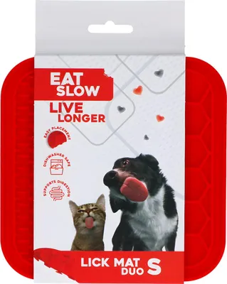 Image de Eat Slow Live Longer Lick Mat Duo M Red