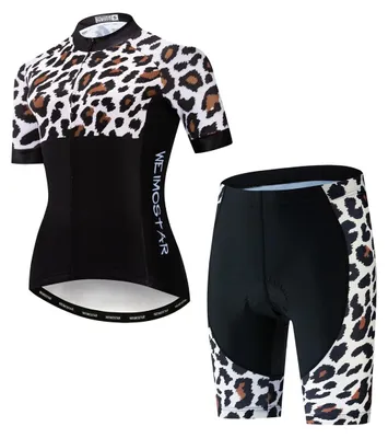 Obrázok produktu pre Dámsky cyklistický dres set XL, 3D gélová vložka, priedušné cyklistické oblečenie, pre bicyklovanie