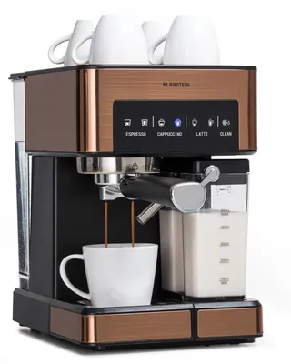 Produktbild von Klarstein Espresso Siebträgermaschine mit Milchaufschäumer, 1,8L Mini-Espressomaschine mit Siebträger, 20 Bar Edelstahl-Kaffeemaschine Klein, 1350W Kaffeemaschine für Cappuccino, Latte, Espresso