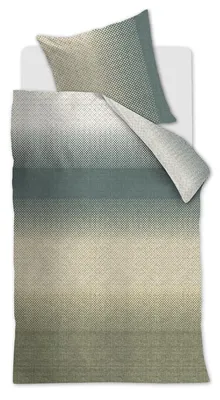 Produktbild von Beddinghouse Mako-Satin-Bettwäsche-Garnitur Duco Farbe Grey Green Größe 135x200 cm + 80x80 cm