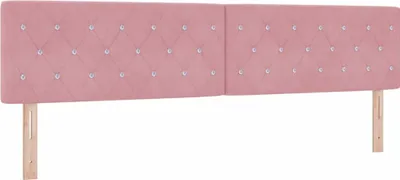 Image de Tête de lit vidaXL rose 200 cm en velours