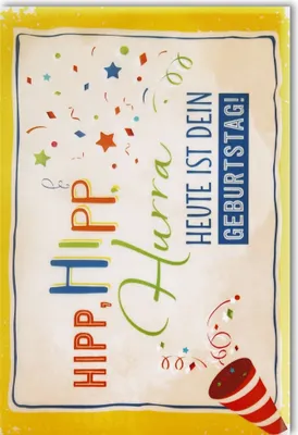 Produktbild von Geburtstag - Glückwunschkarte im Format 11,5 x 17 cm mit Umschlag