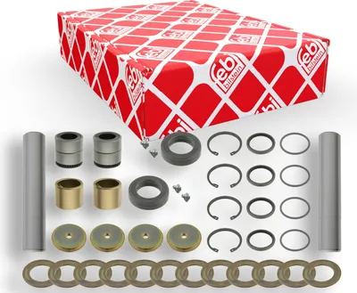 Produktbild von FEBI BILSTEIN Reparatursatz Achsschenkelbolzen 24646 Vorne für MAN L 2000 3mm 156mm 2mm Stahl 39mm 30mm 2,480kg