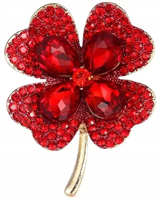 Immagine prodotto di Spilla - Motivo a quadrifoglio - Eleganza - Zircone - Versatilità - Stile - Sicurezza
