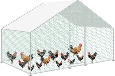 Obrázek produktu pro kurník 3x2x2m výběh pro slepice se zámkem venkovní výběh voliéra pozinkovaná ocelová ohrada pro volný výběh králíkárna výběh pro malá zvířata