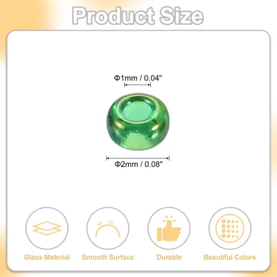 Produktbild von 2000 Stš¹ck Glasperlen zum Auff?deln, 2 mm Mini Perlen Set fš¹r Armb?nder Selber Machen Glas Bugle Perlen fš¹r DIY Ohrringe, Halsketten, Armb?nder, Schmuckherstellung, Dunkelgrš¹n