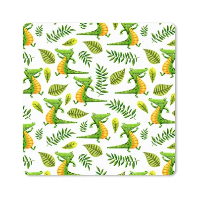 Produktbild von MuchoWow® Mauspad Mousepad Krokodil - Dschungel - Kinder 20x20 cm - Mousepads - Maus Mat - Pad - Mausunterlage - Desk Mat - Bureauartikeln