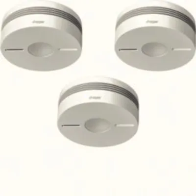 Produktbild von HAGER Funk-Rauchwarnmelderset TG553A Komfort Q 3xTG550A IR Alarmstopp weiß