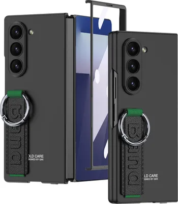 Obrázek produktu pro Pouzdro pro Samsung Galaxy Z Fold 7, tenké matné tvrdé PC pouzdro s ochranou displeje a poutkem Černý