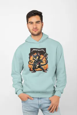 Produktbild von D&B Uni Hoodie ZN00013 Meowtallica MintGrün-Größe XL