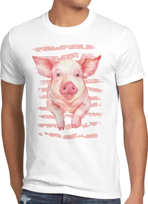 Produktbild von style3 Schwein Herren T-Shirt hausschwein ferkel bauernhof