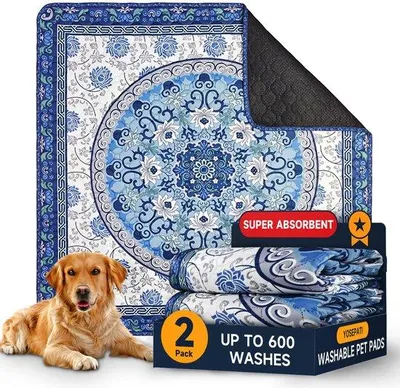 Productafbeelding van Wasbare plasmatten voor honden, 2 stuks, puppy-matten 60 x 45 cm