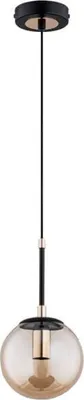 Zdjęcie produktu dla Lampa wisząca Sebia czarno-bursztynowa 1xE14x40W szkło wym:90x15x15cm IP20 Alfa