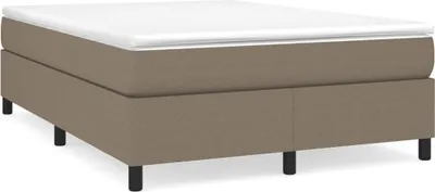 Image de Cadre de lit sans matelas Taupe 140x200 cm Tissu