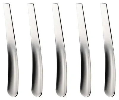 Produktbild von 5-teiliges Set Frühstückslöffel aus rostfreiem Edelstahl, ergonomisch geformt, kompakt und leicht, polierte Oberfläche, sicher und langlebig für Küche und Alltag