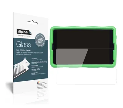 Produktbild von 2x Schutzfolie für Medion Kids Tablet E10440 - Anti-Shock 9H Folie dipos Glass Kunststoffglas