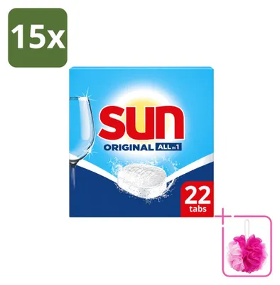 Produktbild von 15 x Sun All-in-1 Original Vaatwastabletten - Sparpackung - 15 Stücke