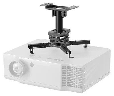 Produktbild von Neomounts CL25-530BL1 Beamer Deckenhalterung - H 25,5 cm - einfache Installation - volle Bewegung, Zimmerdecke, 45 kg, Schwarz, Stahl, -8 - 8°, 360°