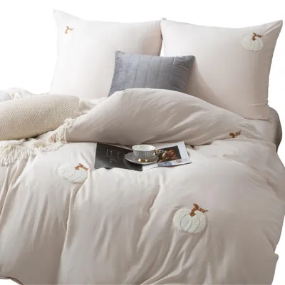 Produktbild von Bettwäsche-Set Cuty 220x200 cm mit 2 Kissenbezügen, Kürbis-Motiv