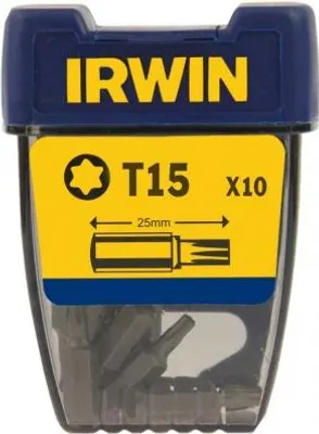 Productafbeelding van TORX-schroevendraaierbit, 1/4", 25 mm, 10 stuks, type T15 - I-10504352