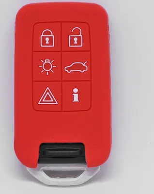 Produktbild von Auto Schlüssel Silikon Schutz Hülle Rot kompatibel mit Volvo XC70 V70 S60 S80 Smartkey 6 Tasten KEYLESS SMARTKEY