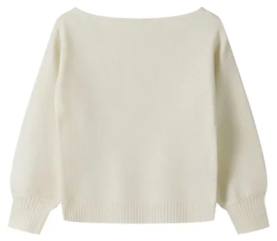 Imagen del producto de Minoti - Jersey de cuello redondo para niñas, modelo MN181 (128) (blanco)