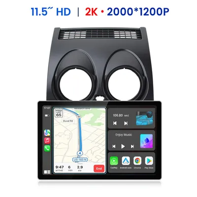 Image de Autoradio Hexinex Android 15 avec écran 11,5 pouces pour Nissan Qashqai J10 (2006-2013), 6 Go + 28 Go, Wi-Fi, CarPlay