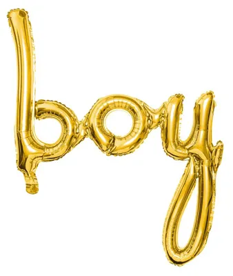 Produktbild von Folienballon Boy / Babyparty 74cm, gold