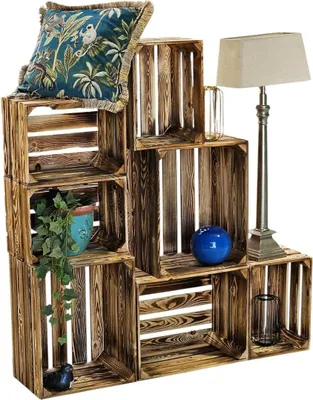 Immagine prodotto di Casse di frutta Scaffale in legno 50 x 40 x 30 cm e 40x30x25 7er SET