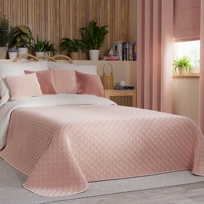 Immagine prodotto di Copriletto VELVI 004 rosa cipria 220x240 cm Mybesthome
