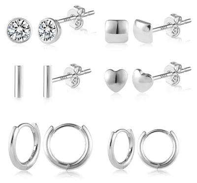 Immagine prodotto di Solidchoice - Piccoli orecchini in argento sterling ipoallergenici per donne