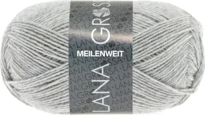 Produktbild von Lana Grossa Meilenweit 50 1346 Hellgrau meliert 50g