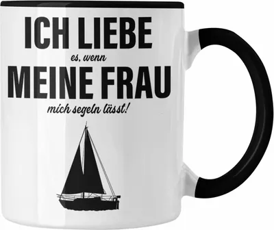 Produktbild von Trendation - Tasse für Segler Geschenke Männer Tasse Geschenkideen Zubehör Gadgeds Segeln Lustig (Schwarz)