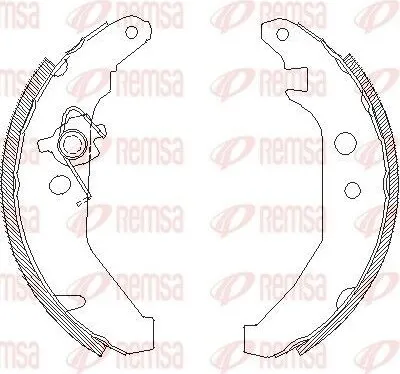 Produktbild von REMSA Bremsbackensatz Trommelbremse Hinten für FORD FIESTA III (GFJ) 4185.00