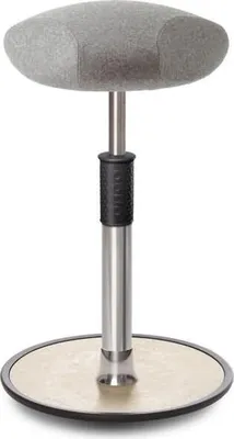 Produktbild von Sitz- Stehhocker Free Tall Triangel kvadrat Divina Mel. h.grau Chrom /creme.