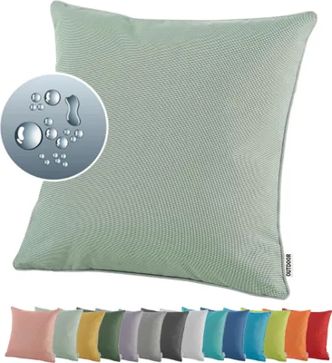 Produktbild von heimtexland ® OUTDOOR Lounge Dekokissen LOTUS EFFEKT 45x45 Garten Kissen Outdoorkissen Typ551 Mint
