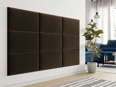 Obrázek produktu pro Čalouněný panel na zeď 70x40 PAG - hnědý
