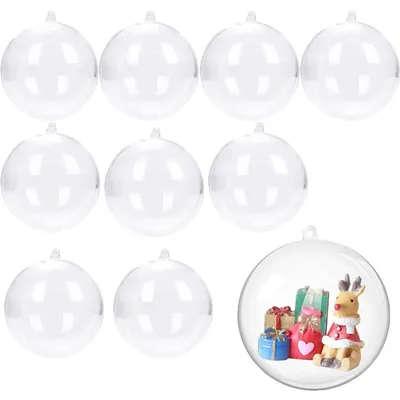 Image de Lot de 10 décorations en plastique transparent pour travaux de bricolage