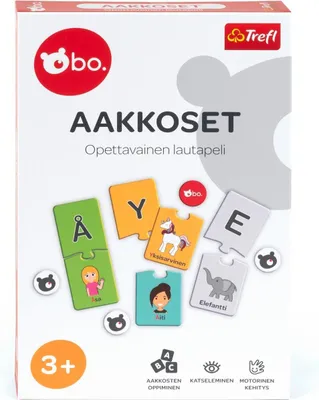 Zdjęcie produktu dla Bo. Edukacyjna gra planszowa „Alfabet” (w języku fińskim)