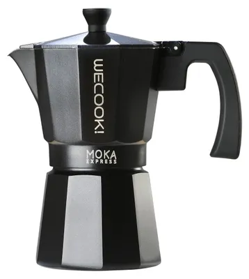 Immagine prodotto di WECOOK! Macchina da caffè espresso nera in alluminio, moka per 1 tazza